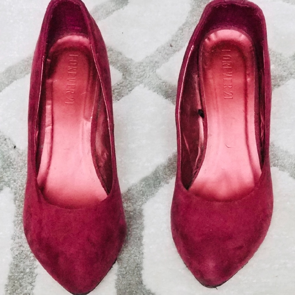 Suede heels